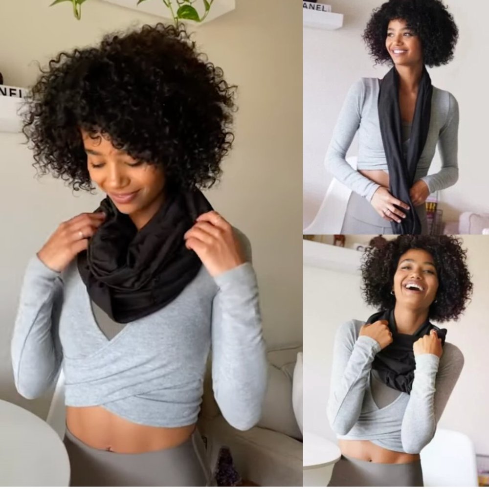 NWT Beyond Yoga hidden pocket infinity scarf